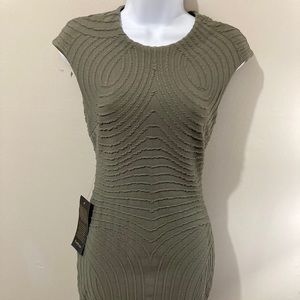 Bebe “Clara” Cap Sleeve Textured Midi Dress